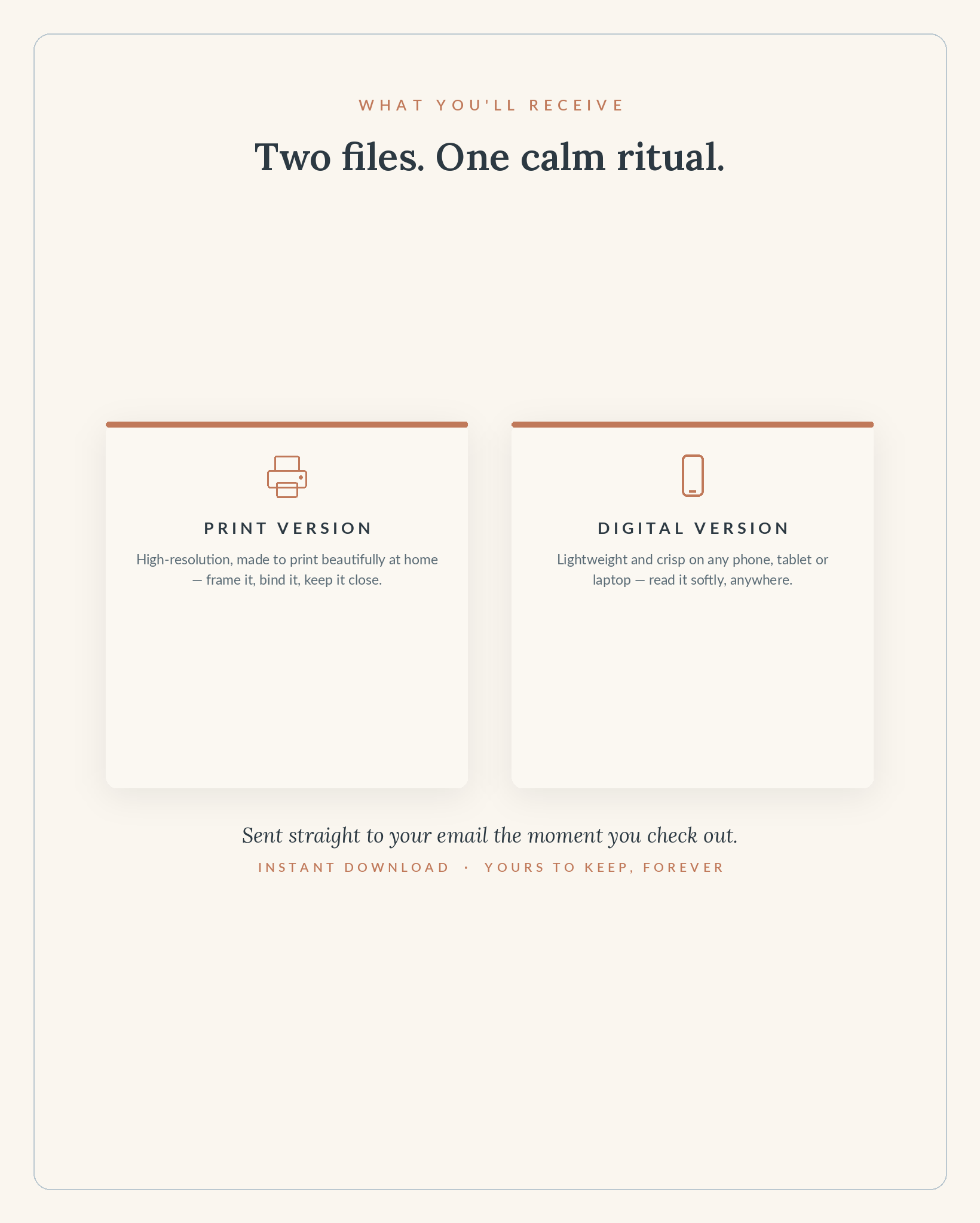The Calm Tracker — what's included
