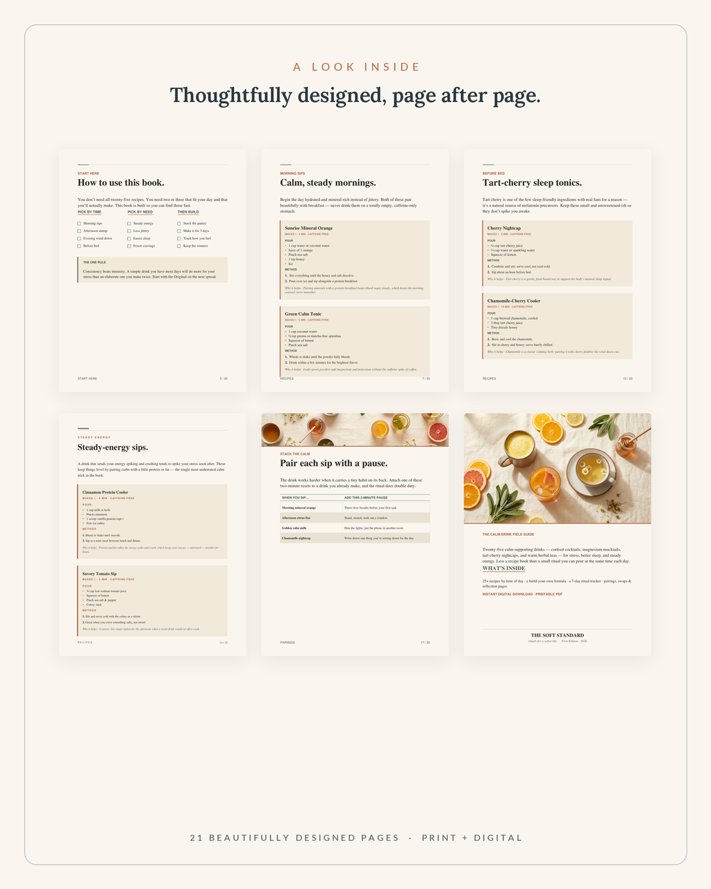 The Cortisol Cocktail Book — inside preview
