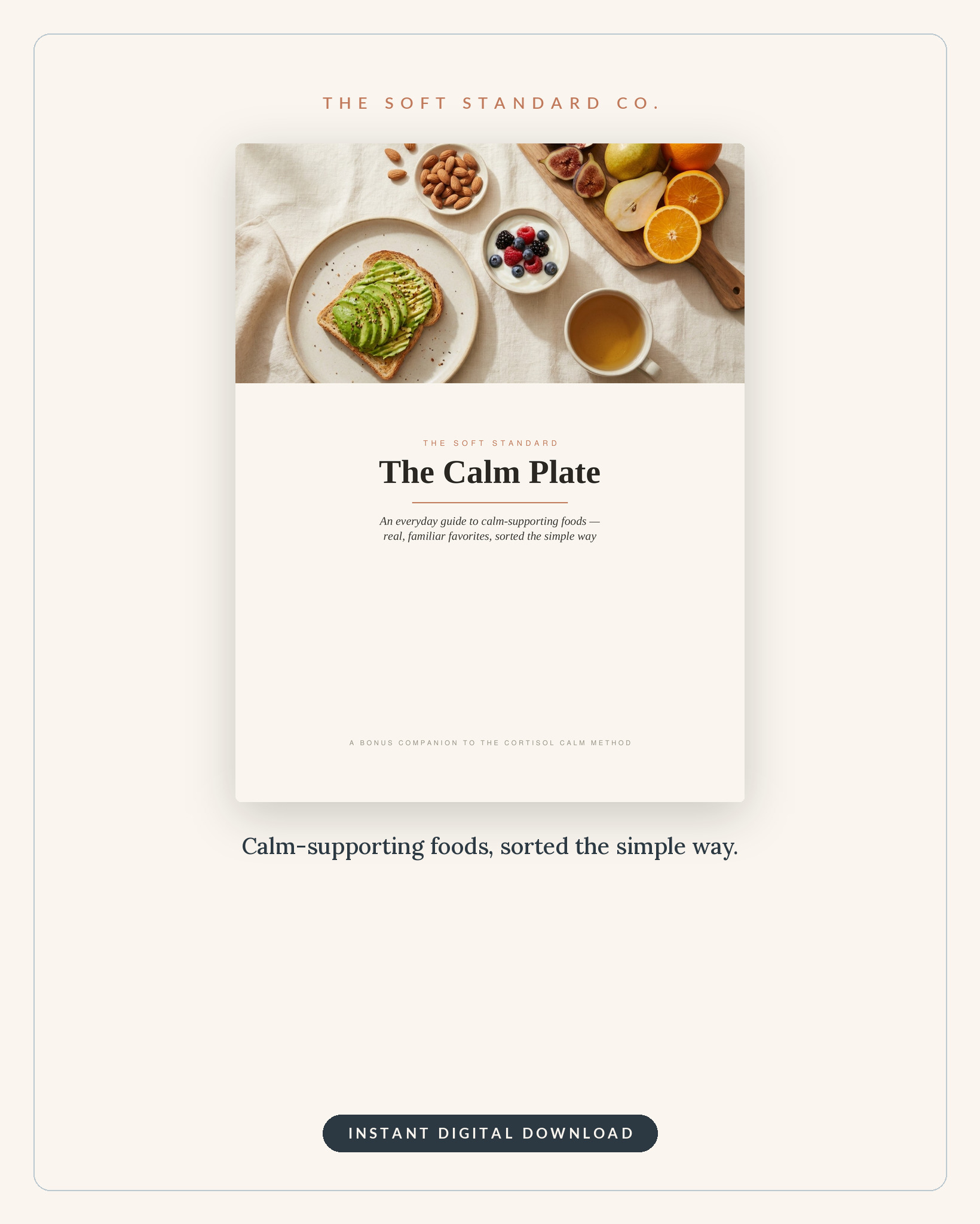 The Cortisol Calm Method — The Calm Plate bonus (cover)