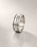 The Calm Ring silver spinner ring engraved i am enough
